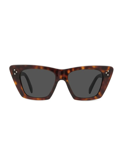 Celine Cat-eye Tortoiseshell Acetate Sunglasses In Dark Havana