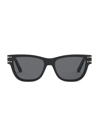 Dior Signature 54mm Rectangular Sunglasses In Black