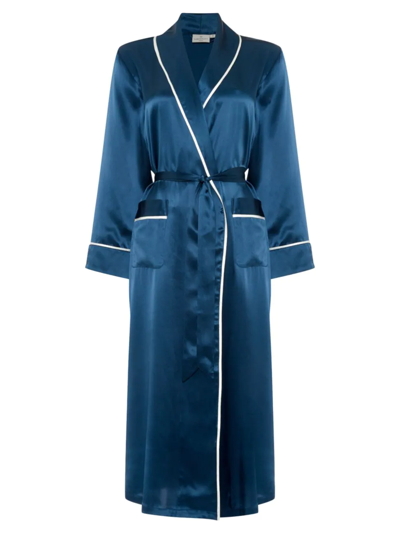 Gingerlily Silk Dressing Gown - 100% Exclusive In Navy