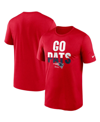 Nike Men's Red New England Patriots Team Wordmark T-shirt In Red