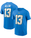 NIKE MEN'S KEENAN ALLEN POWDER BLUE LOS ANGELES CHARGERS NAME AND NUMBER T-SHIRT