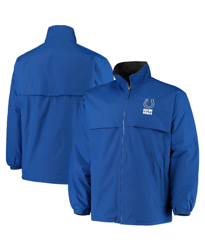 DUNBROOKE MEN'S DUNBROOKE ROYAL INDIANAPOLIS COLTS TRIUMPH FLEECE FULL-ZIP JACKET
