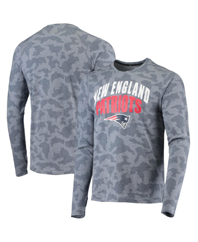 Msx By Michael Strahan Men's  Navy New England Patriots Camo Performance Long Sleeve T-shirt