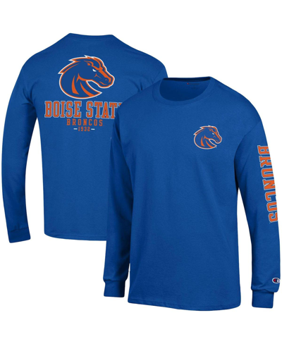 Champion Men's  Royal Boise State Broncos Team Stack Long Sleeve T-shirt