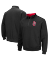 COLOSSEUM MEN'S COLOSSEUM BLACK ST. JOHN'S RED STORM TORTUGAS LOGO QUARTER-ZIP JACKET