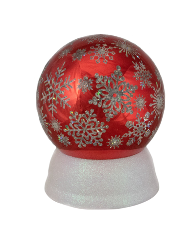 NORTHLIGHT 6.5" LED LIGHTED SHINY SNOWFLAKE WATER GLOBE TABLETOP DECORATION