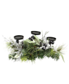 NORTHLIGHT 22" MIXED PINE WITH BLUEBERRIES CHRISTMAS CANDLE HOLDER CENTERPIECE
