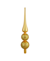 Northlight 14.75" Glitter Glass Finial Christmas Tree Topper In Gold-tone