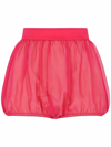 DOLCE & GABBANA HIGH-WAISTED PUFFBALL MINI SHORTS