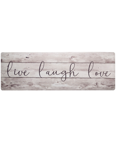 Global Rug Designs Cheerful Ways Live Laugh Love Modern Farmhouse 1'6" X 4'7" Runner Area Rug In Beige