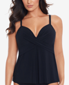 Miraclesuit Rock Solid Allura Tankini Top Women's Swimsuit In Black
