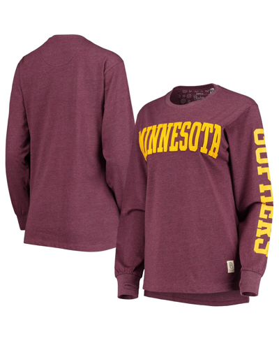 Pressbox Women's  Maroon Minnesota Golden Gophers Two-hit Canyon Long Sleeve T-shirt