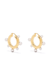 Missoma Two-tone Medium Sphere Hoop Earrings In Gold