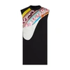 Louis Vuitton Pleated Insert Straight-cut Dress In Noir