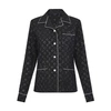 Louis Vuitton Black Pajama Top In Monogram Lurex Jacquard In Noir