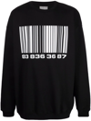 Vtmnts Bar-code Print Sweatshirt In Schwarz