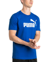 Puma Mens Cotton Logo T-shirt In Blue
