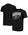 JUNK FOOD MEN'S BLACK LAS VEGAS RAIDERS THROWBACK T-SHIRT