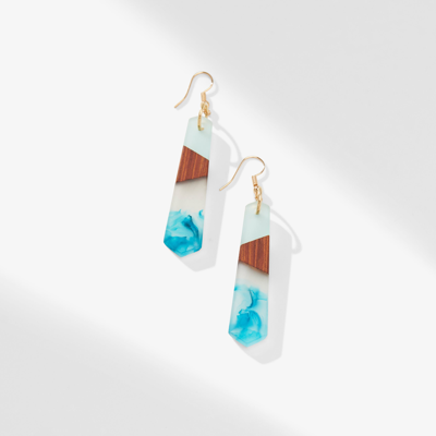 M.m.lafleur The Noemi Earrings In Aqua / Mahogany