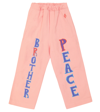 The Animals Observatory Elephant Cotton And Linen Pants In Pink