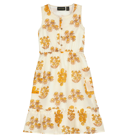 Mini Rodini Kids' Printed Cotton Dress In Neutrals