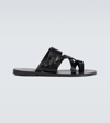Saint Laurent Culver Leather Sandals In Black