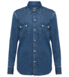 Re/done Blue 50s Sawtooth Western Shirt In Heritage Medium