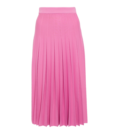 Balenciaga Pleated Midi Skirt In Pink