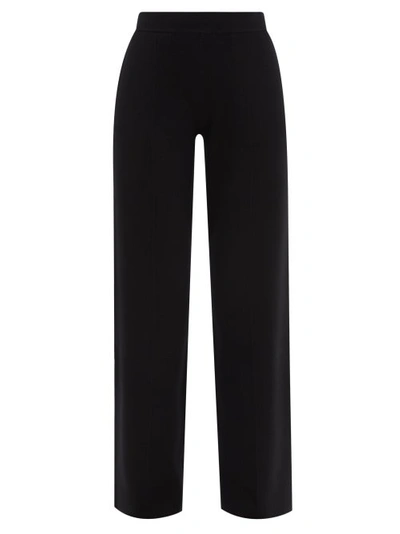Altuzarra Hypnos Knitted Wide-leg Trousers In Black
