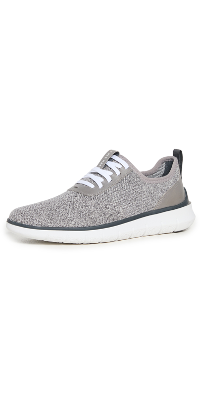 Cole Haan Generation Zerogrand Stichlite Trainers In Grey Knit/ Yellow/ White