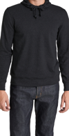 Faherty Legend Pullover Hoodie In Heathered Black Twill