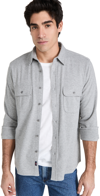 Faherty Legend Button-up Shirt In Fossil Grey Twill