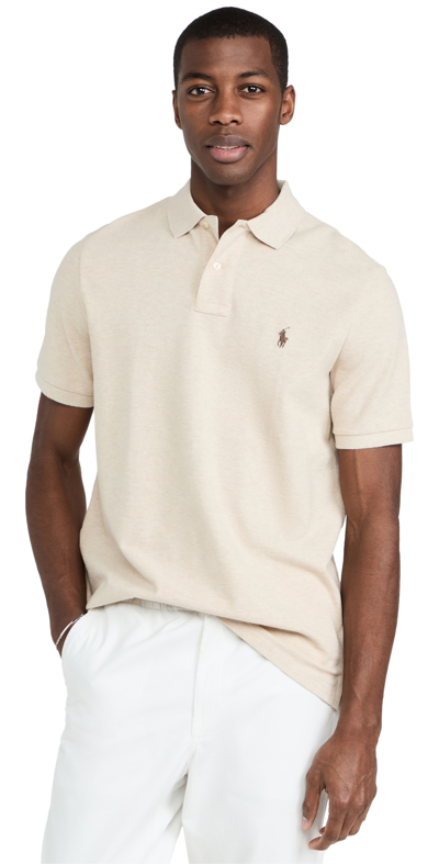 Polo Ralph Lauren Classic Fit Soft Cotton Polo Shirt In Sand Heather