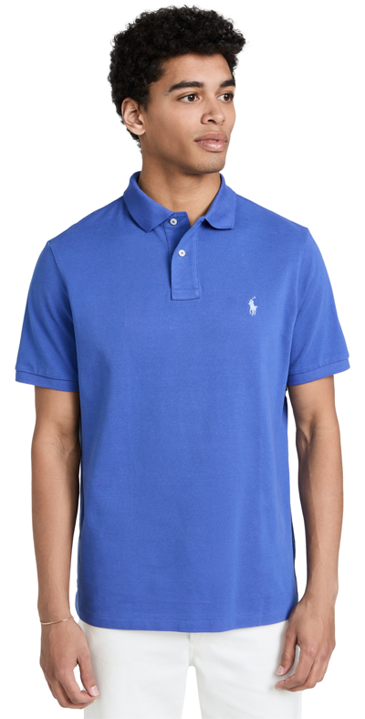 Polo Ralph Lauren Cotton Mesh Solid Custom Slim Fit Polo Shirt In Liberty