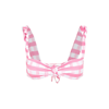 Jacquemus Le Haut Vichy Checked Bikini Top In Pink &amp; Purple