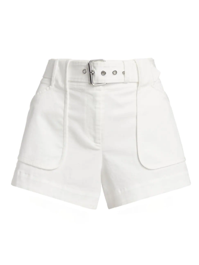 Derek Lam 10 Crosby Montery Belted Shorts In Washed White