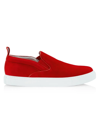 Isaia Suede Slip-on Sneakers In Red