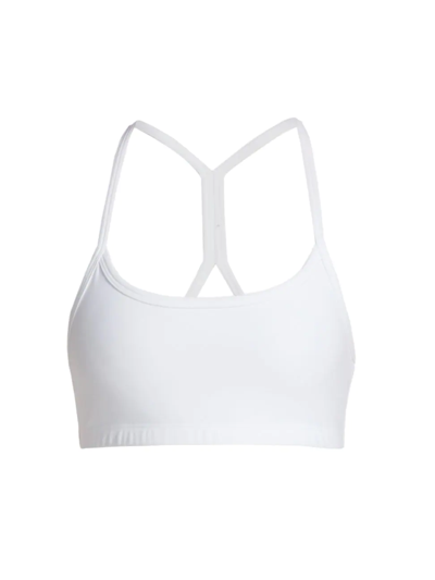 Beyond Yoga Space Dye Slim Racerback Sports Bra In White