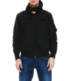 Parajumpers Gobi Black Nylon Jacket With Pockets In Black