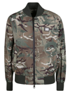 DOLCE & GABBANA LOGO PATCHED CAMOUFLAGE BOMBER