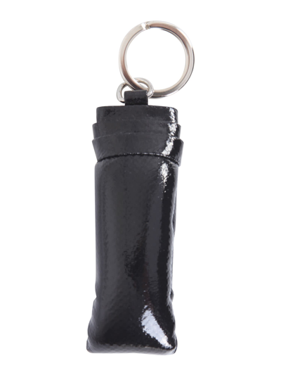 Lemaire Wadded Key Ring In Black
