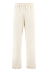 Ganni Software Recycled Cotton-blend Track Pants In Panna