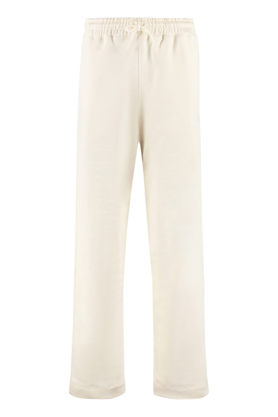Ganni Software Recycled Cotton-blend Track Pants In 135 Egret