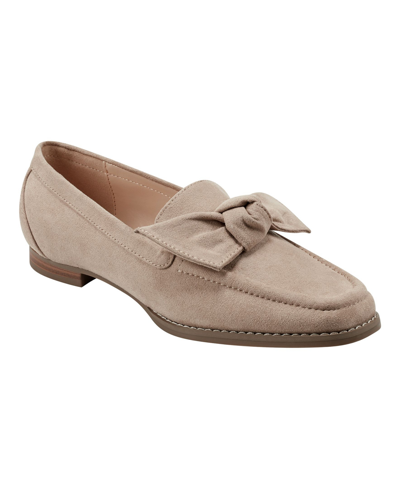 Bandolino Women's Anella Loafers With Bow In Light Natural Suede