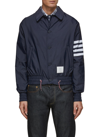 Thom Browne 4-bar Stripe Solid Swim Tech Jacket In Blue