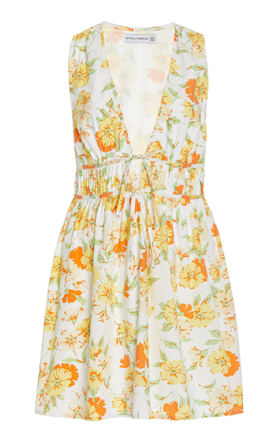 Faithfull The Brand Korita Palermo Floral Cotton Poplin Mini Dress In Palermo Floral Print