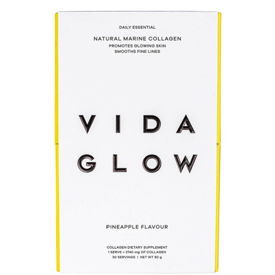 VIDA GLOW NATURAL MARINE COLLAGEN SACHETS - PINEAPPLE