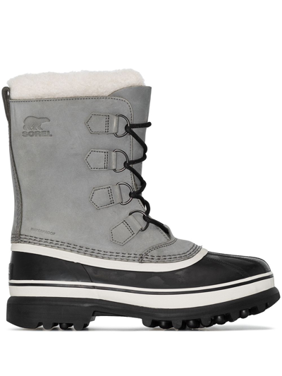 Sorel Grey Caribou Leather Boots