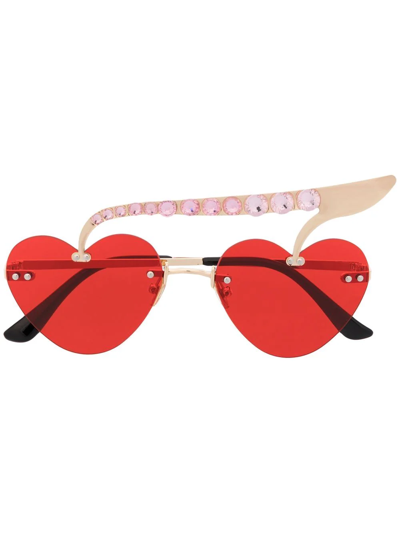 Monnalisa Kids' Cherries-frame Sunglasses In Gold
