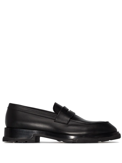 Alexander Mcqueen Rubber-sole Loafers In Black